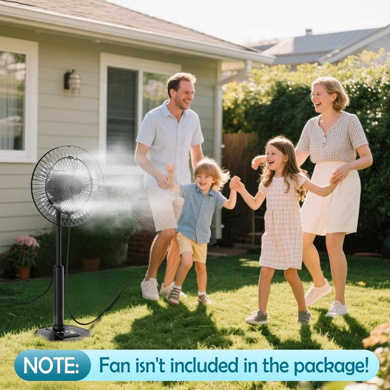 Bigmeta Anti-leak Fan Mister for Outside Patio - Pre-Assembled Cooling System with 32FT Misting Line 5 Heavy-duty Brass Nozzles, Summer Porch Garden Backyard Yard Water Mister Spray(No Fans) - Image 3